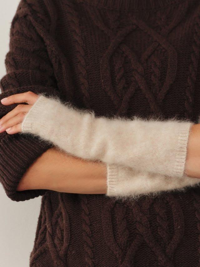 Brushed Cashmere Wrist Warmers