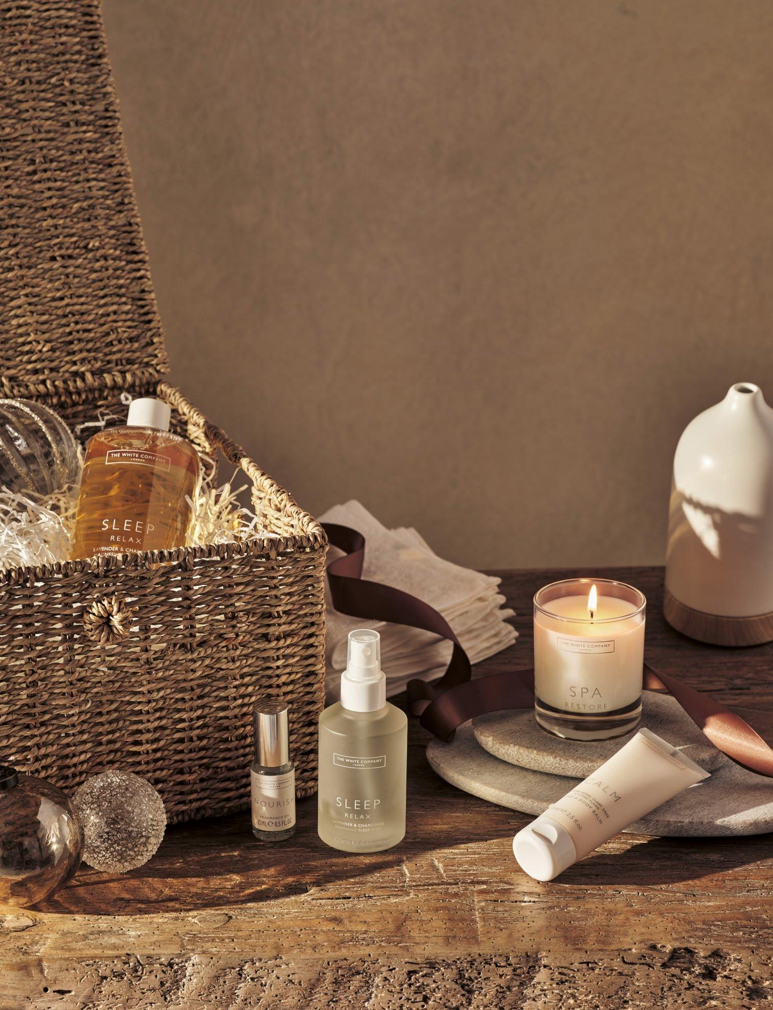 hamper with fragrance products