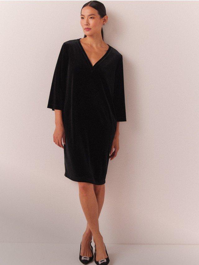 Jersey Velvet Pop Over Dress