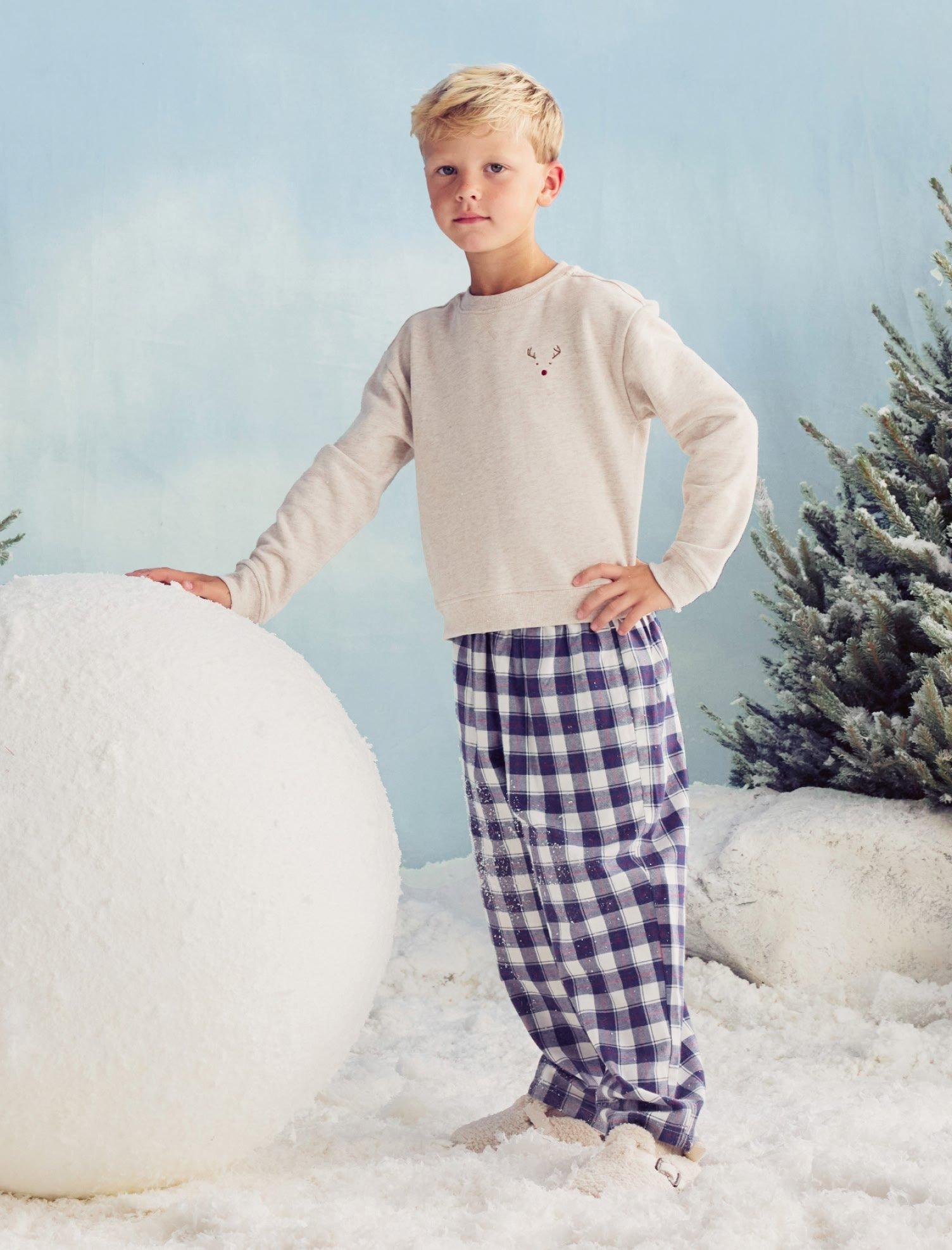Cotton Relaxed Fit Jingles & Gingham Pyjamas