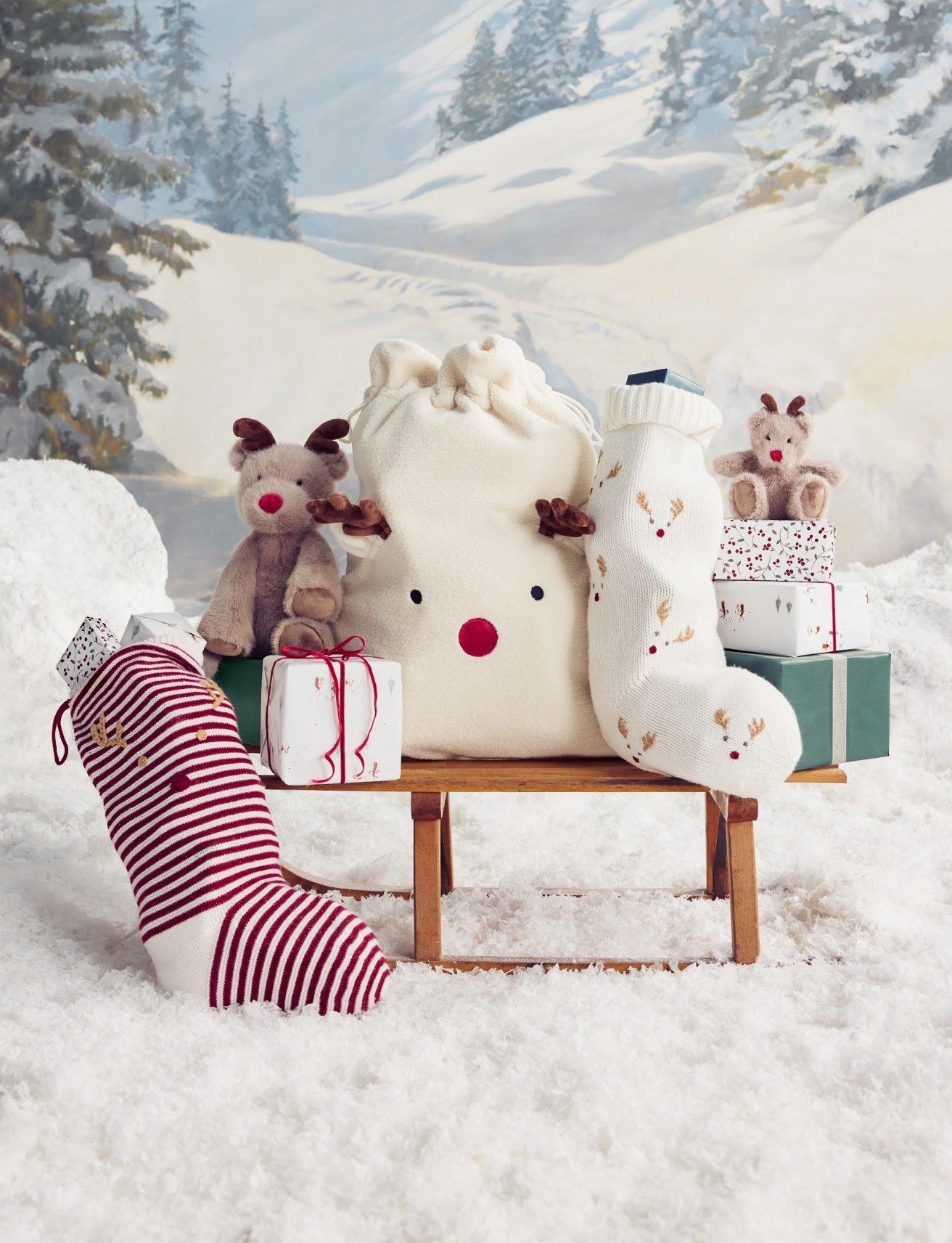 Jingles Reindeer Borg Christmas Sack