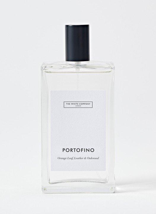 a bottle of perfume with a label that says portofino