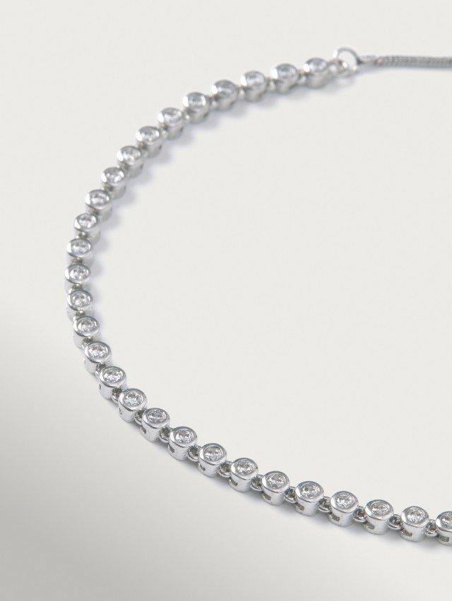 platinum plated stone friendship bracelet