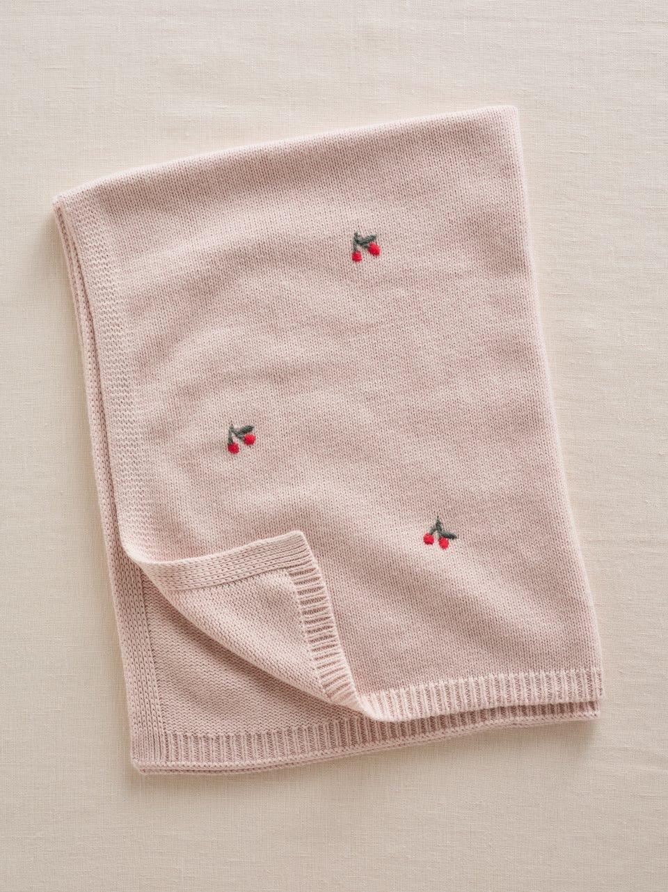 organic cotton cherry blanket