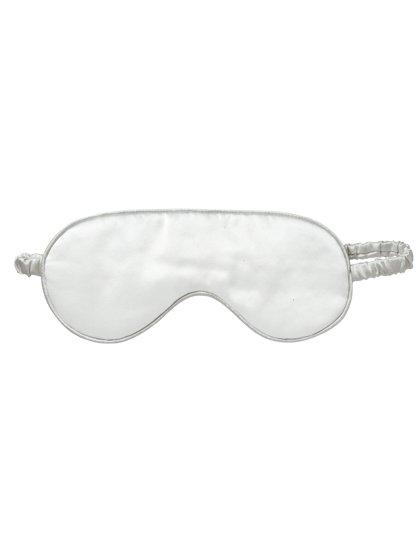 a black leather sleep mask with a cord around it