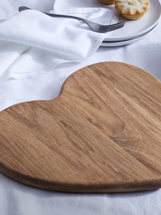 rustic heart oak board large