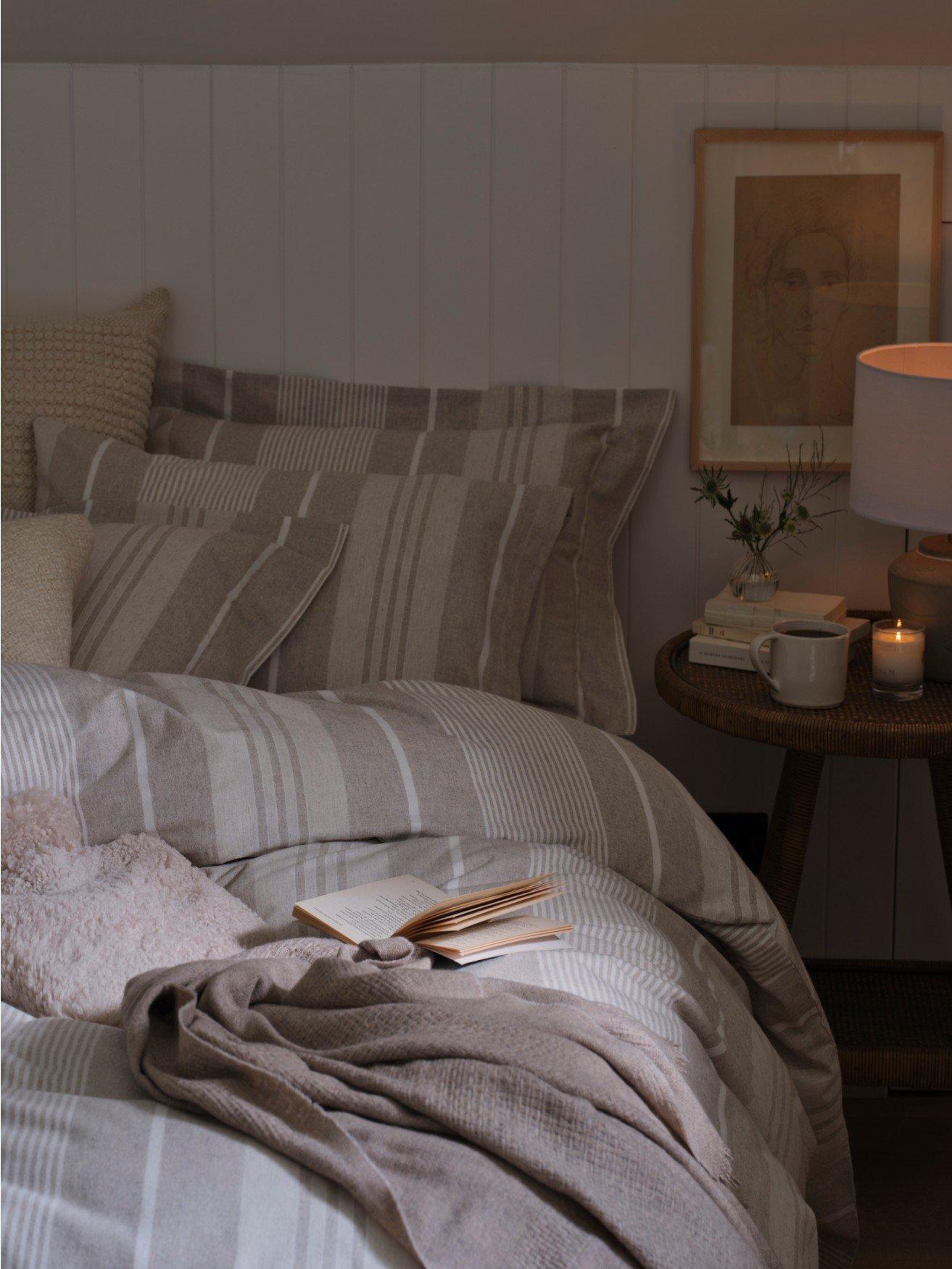 becon stripe bed linen collection