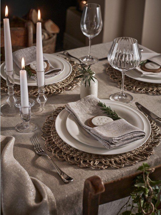 sparkle linen tablecloth