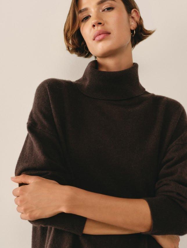 cashmere roll neck jumper
