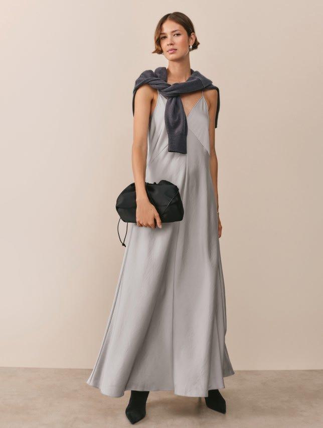 double satin slip dress