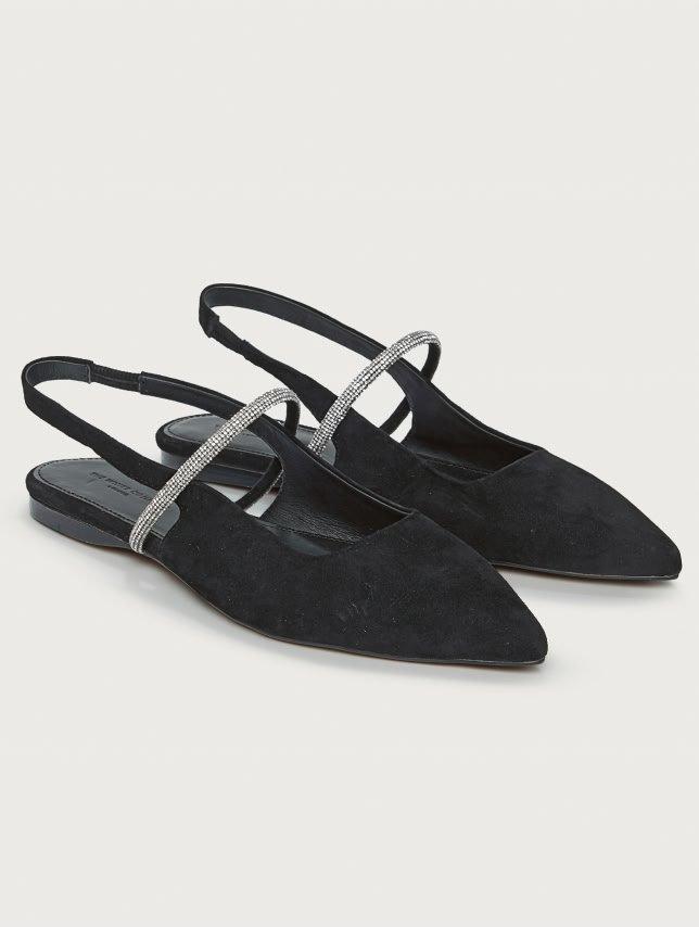 crystal strap slingback shoes