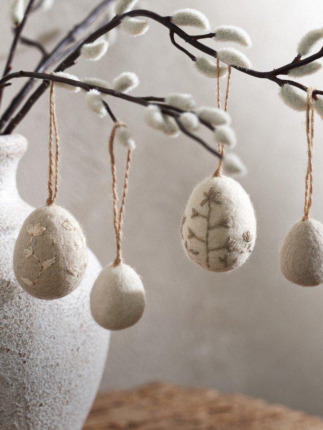 felt embroidered egg decoration