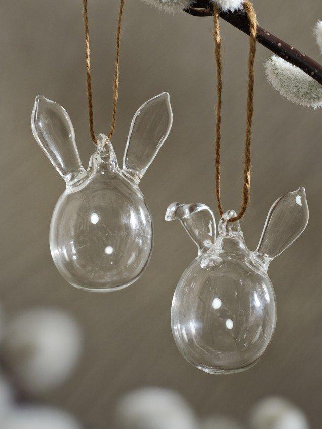 glass bunny decoration