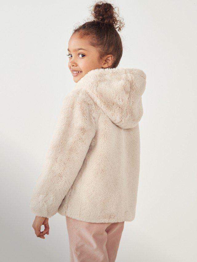 Recycled Faux Fur Hooded Coat (18mths–6yrs)