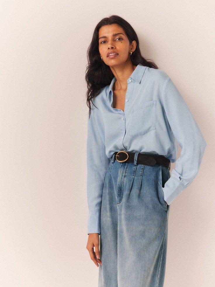 tencel oversized shirt