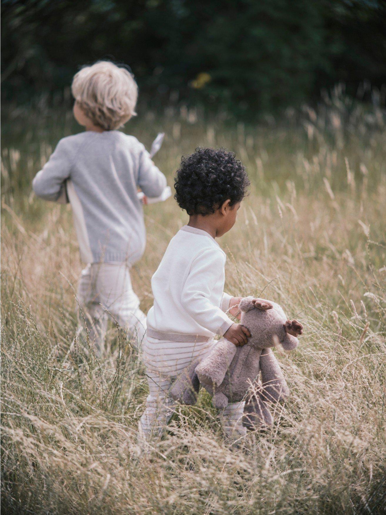 Organic Cotton Snowy Penguin Textured Stitch Jumper (18mths–6yrs)