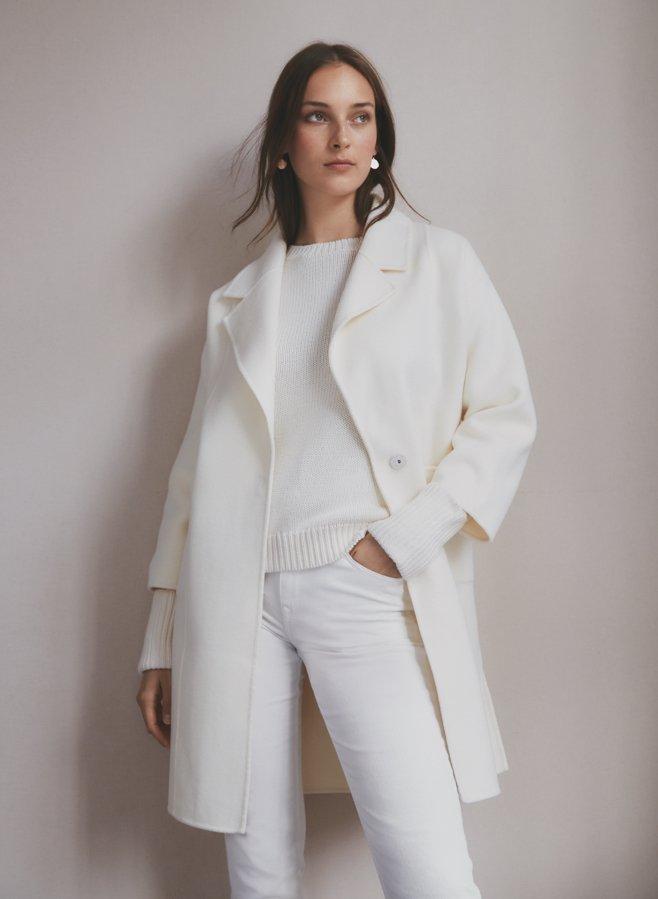 White company shop trench coat