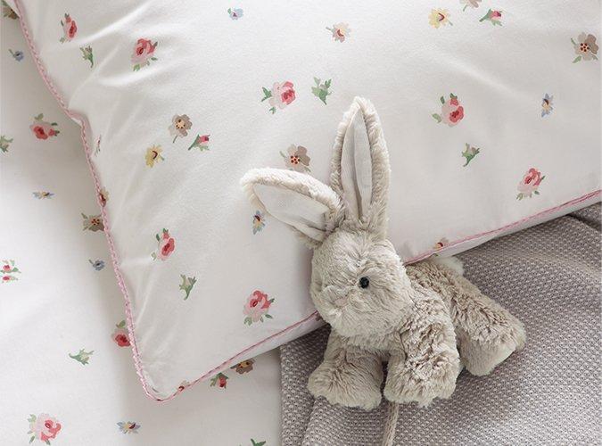 little white company bunny comforter