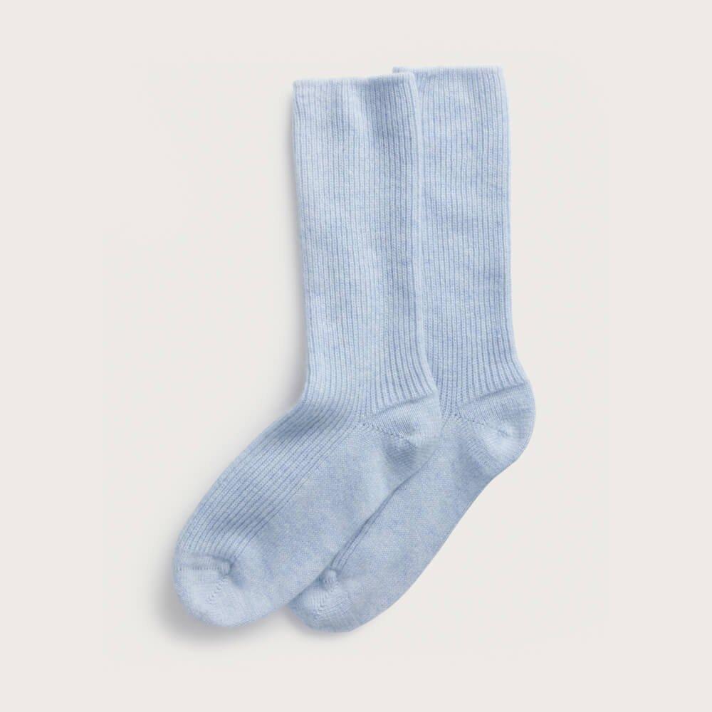 blue cashmere socks 