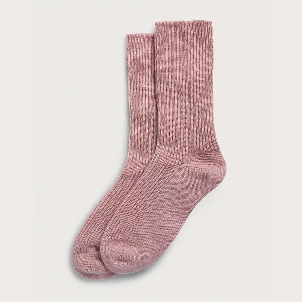 White company store cashmere socks