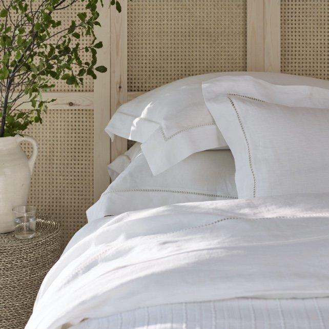 santorini linen oxford pillowcase with border – single