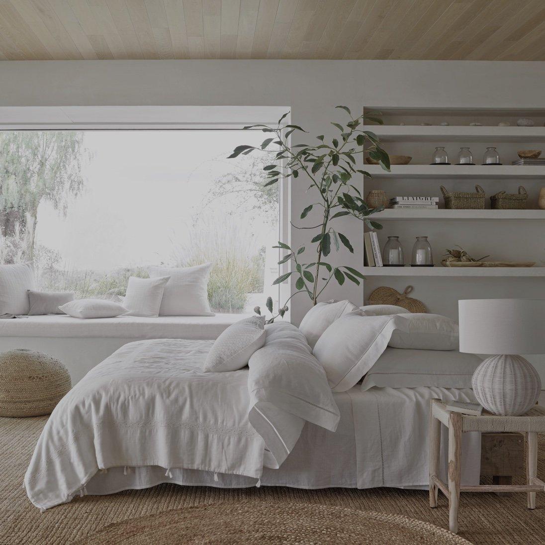 White on sale themed bedroom