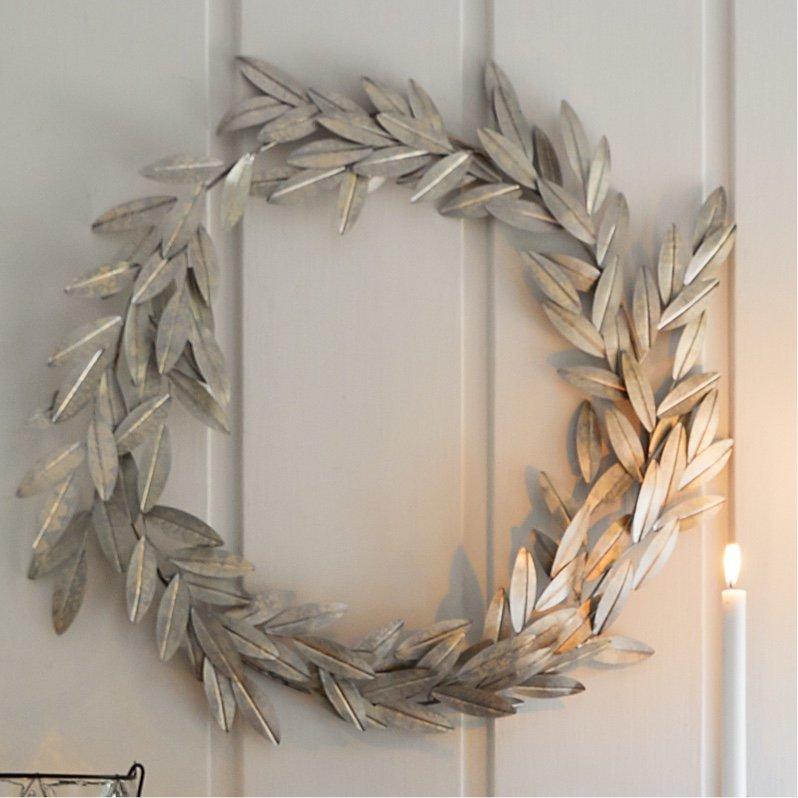 shop metal leaf wreath