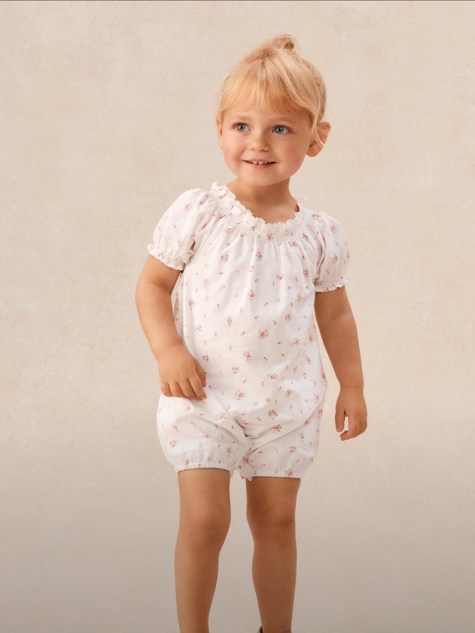 a baby wearing a dress