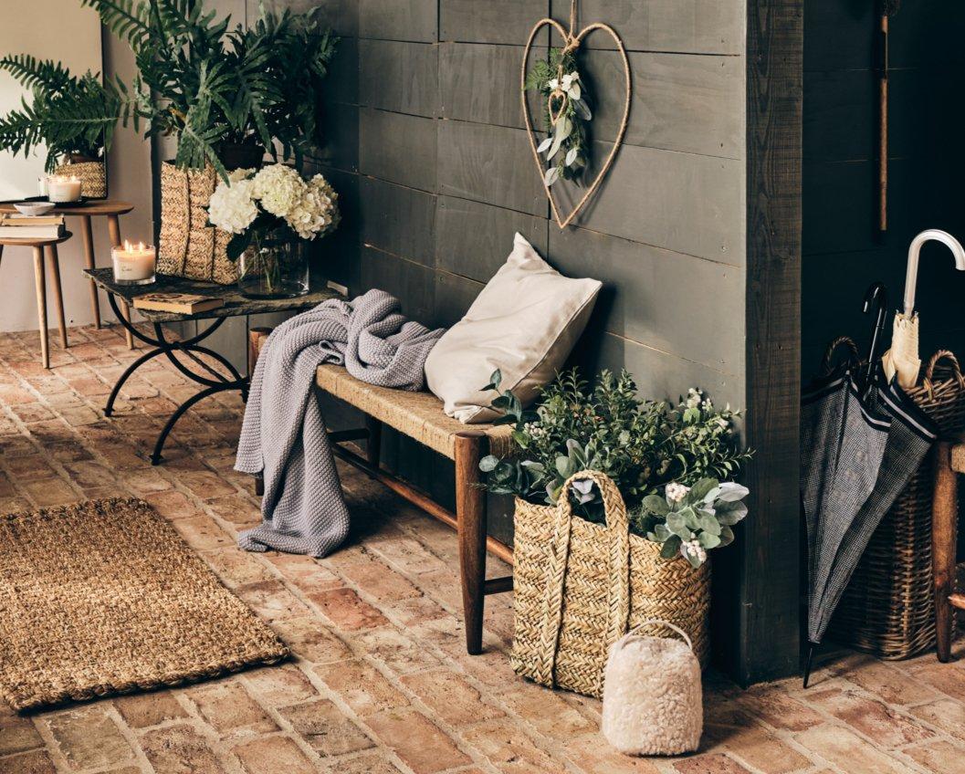 square seagrass storage basket medium