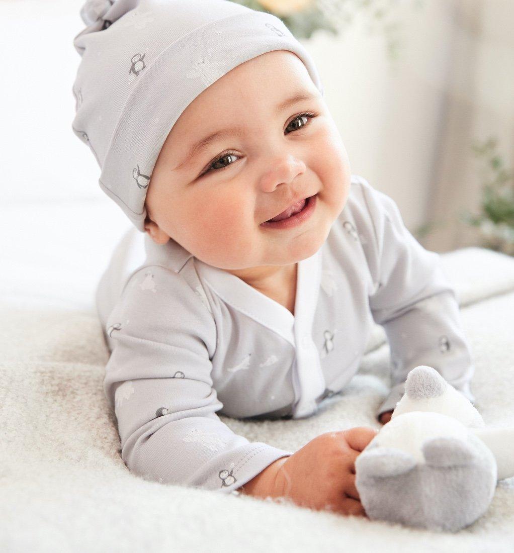 white company baby dressing gown