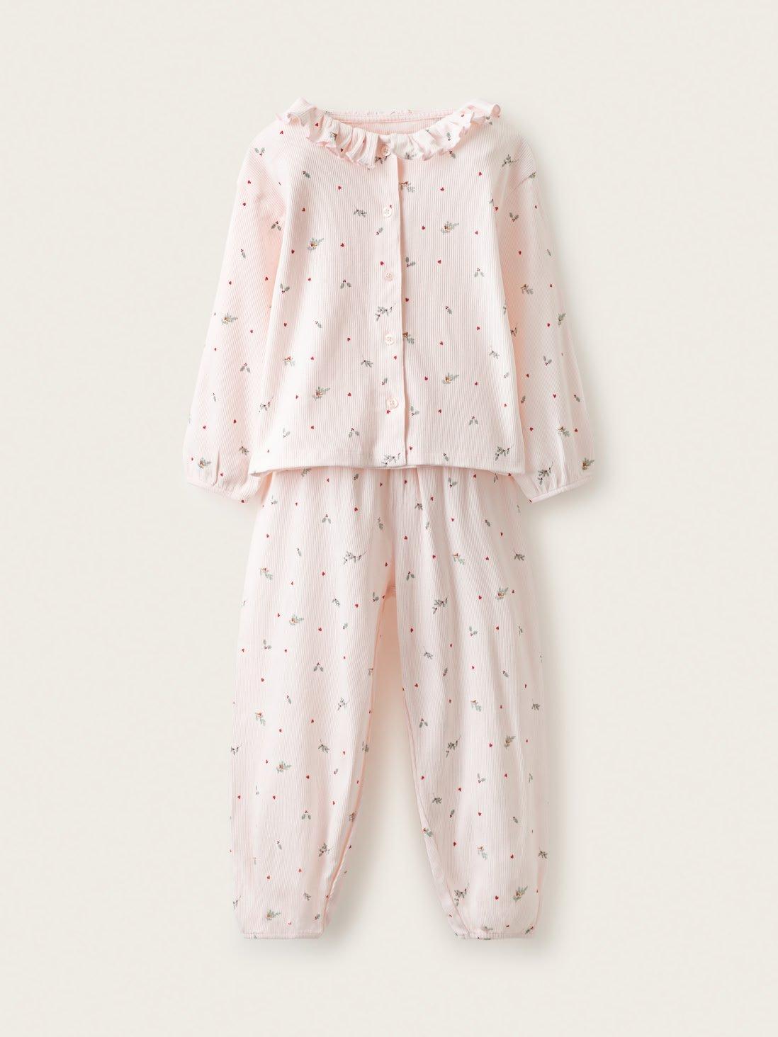 a baby girl's pink pajamas and top set