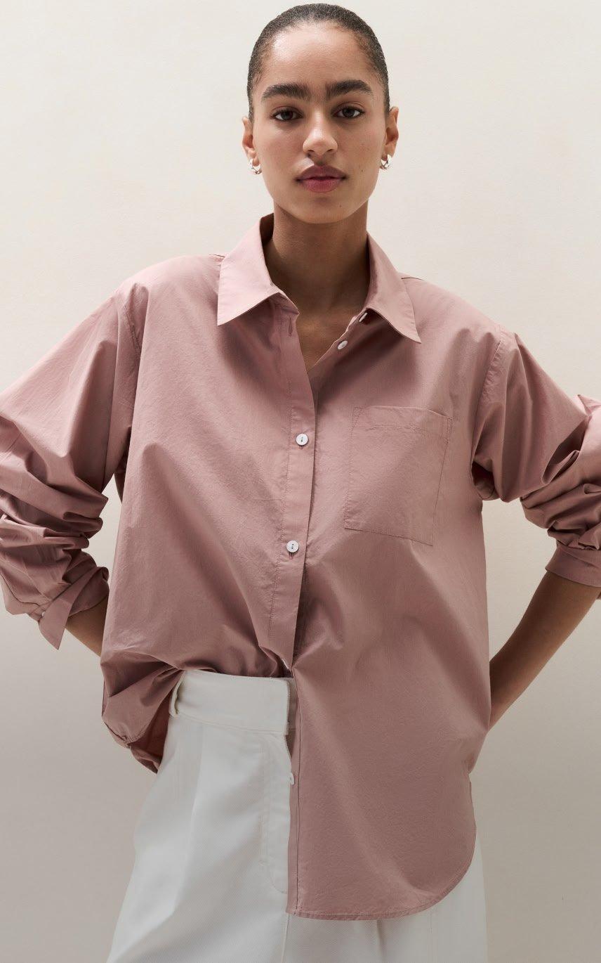 three images of women in white pants and shirts