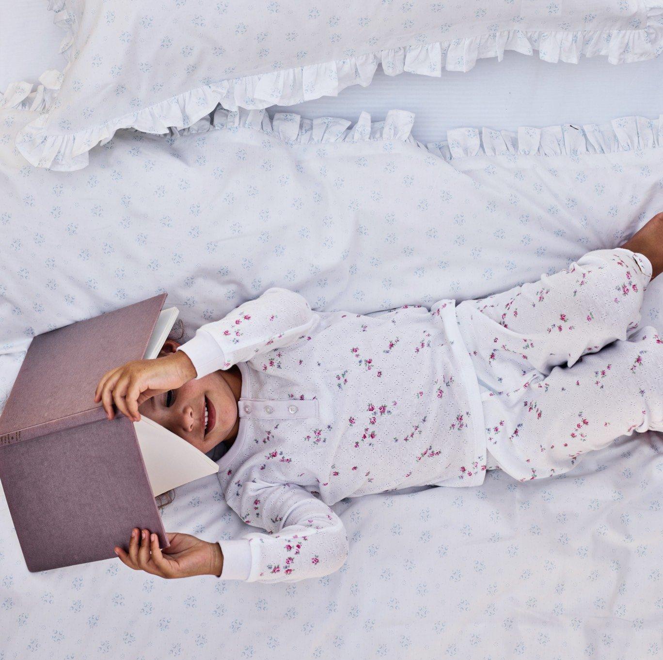 girls rose pointelle pyjamas set