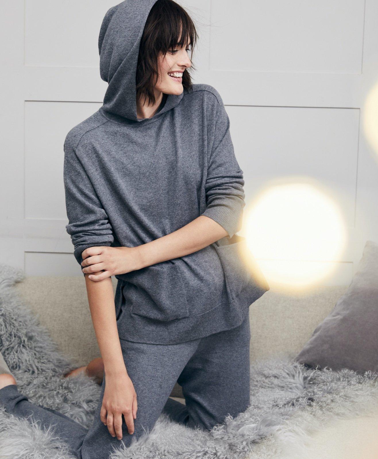 ribbed pocket hoodie