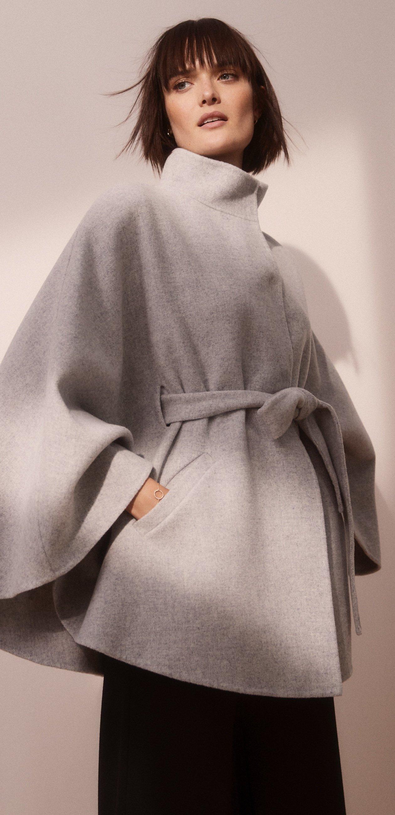 double face wool cape