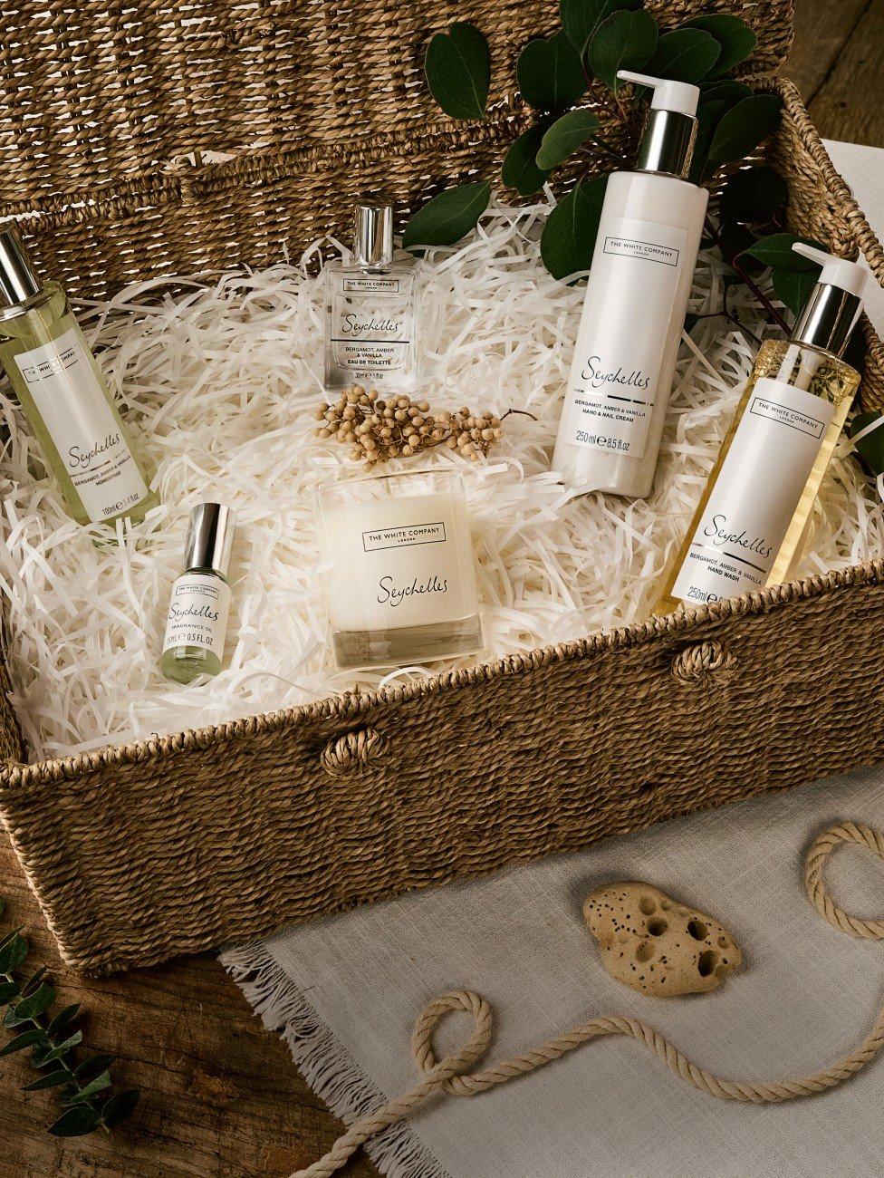 a basket filled with various types of personal care products